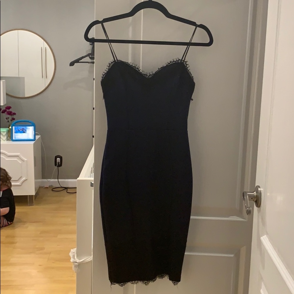 Kardashian Collection - Navy blue dress with lace
